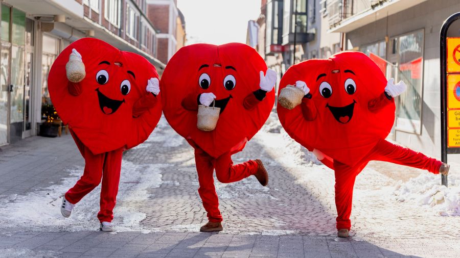 Alla Hjärtans Dag firades med full aktivitet i Halmstad City