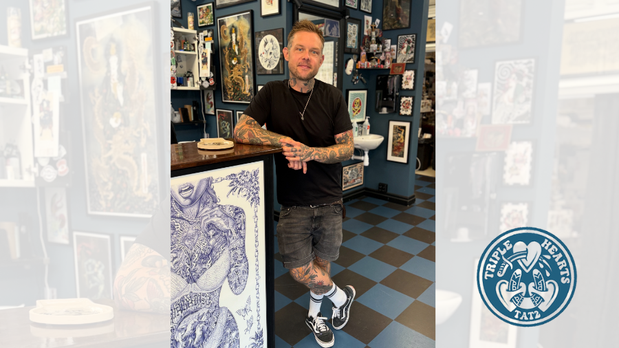 Tripel hearts tattoo Ludvig Tripel hearts tattoo Ludvig